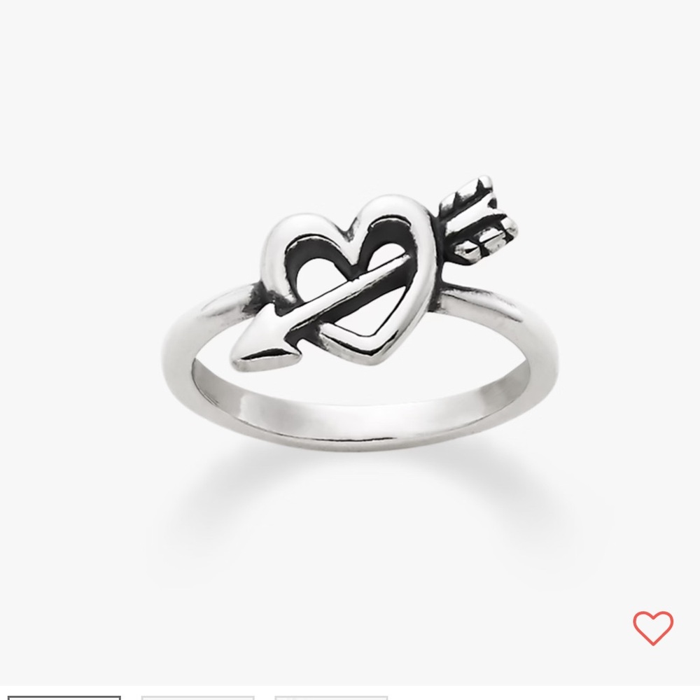 Silver Heart Arrow Silver James Avery Ring